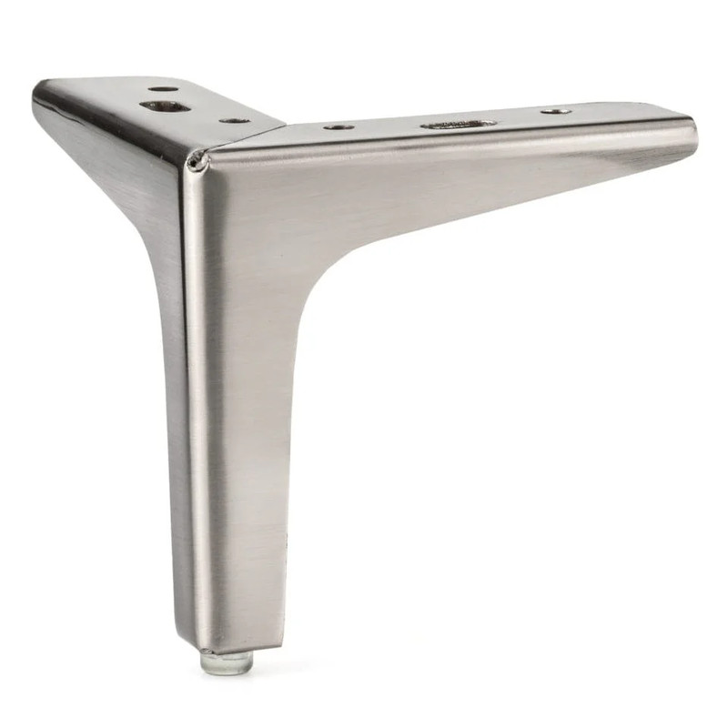 5-11/32" (136 mm) Contemporary Furniture Leg Brushed Nickel